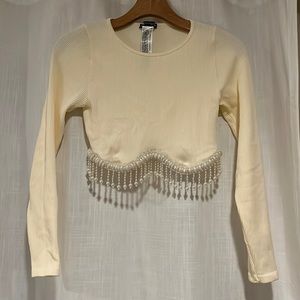Zara Pearl fringe top, bridal!